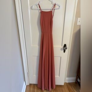Lulu's Coral Sleeveless Maxi Dress